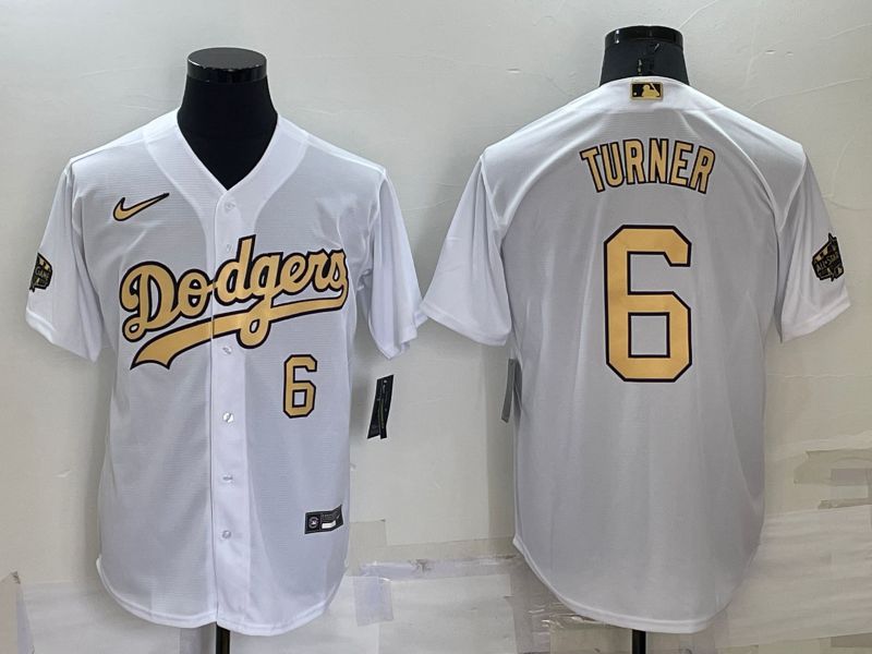 Men Los Angeles Dodgers #6 Turner White 2022 All Star Game Nike MLB Jerseys->los angeles dodgers->MLB Jersey